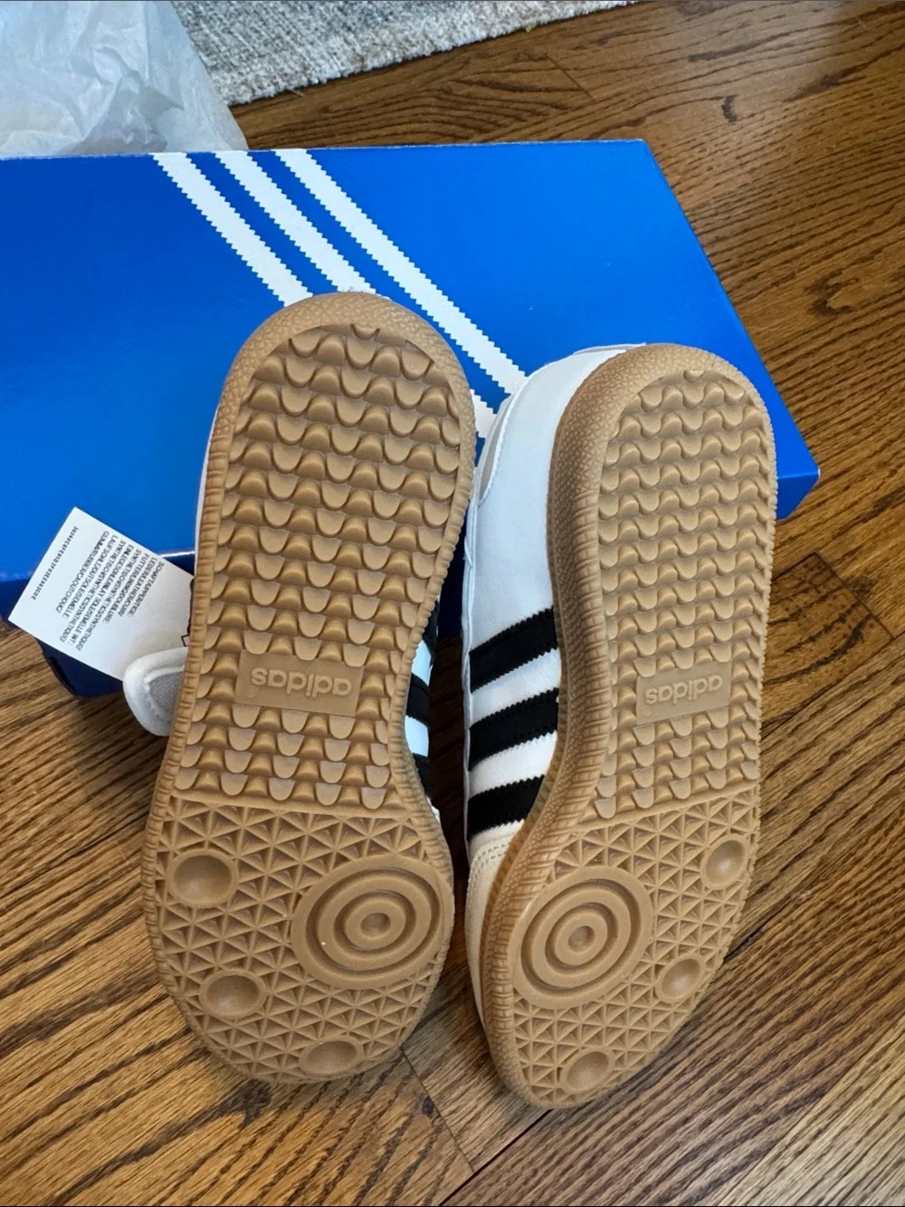 BRAND NEW UNWORN Adidas Women’s Samba Jane 3 White Black Velcro Sneakers